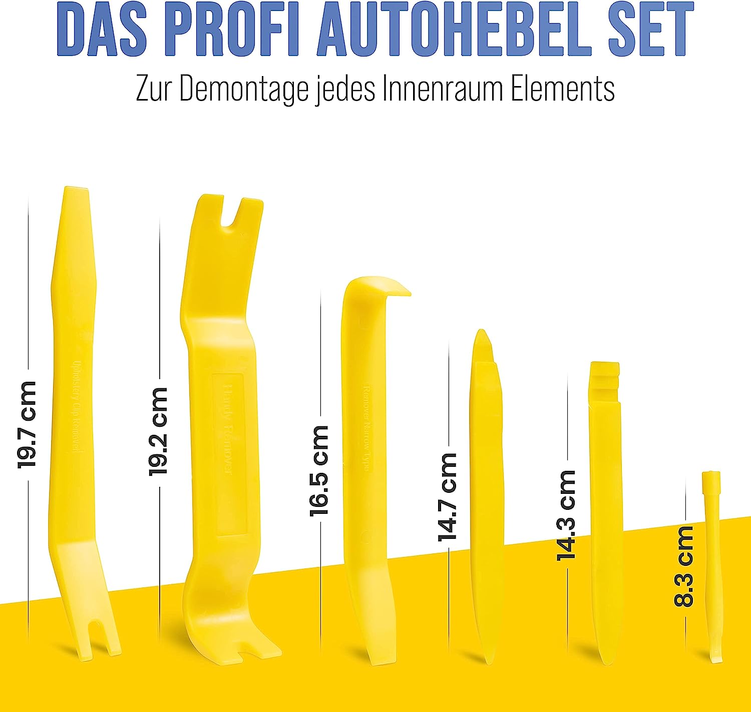 AGT Hebelwerkzeug: 6-teiliges Zierleistenkeile-Set für Auto- und